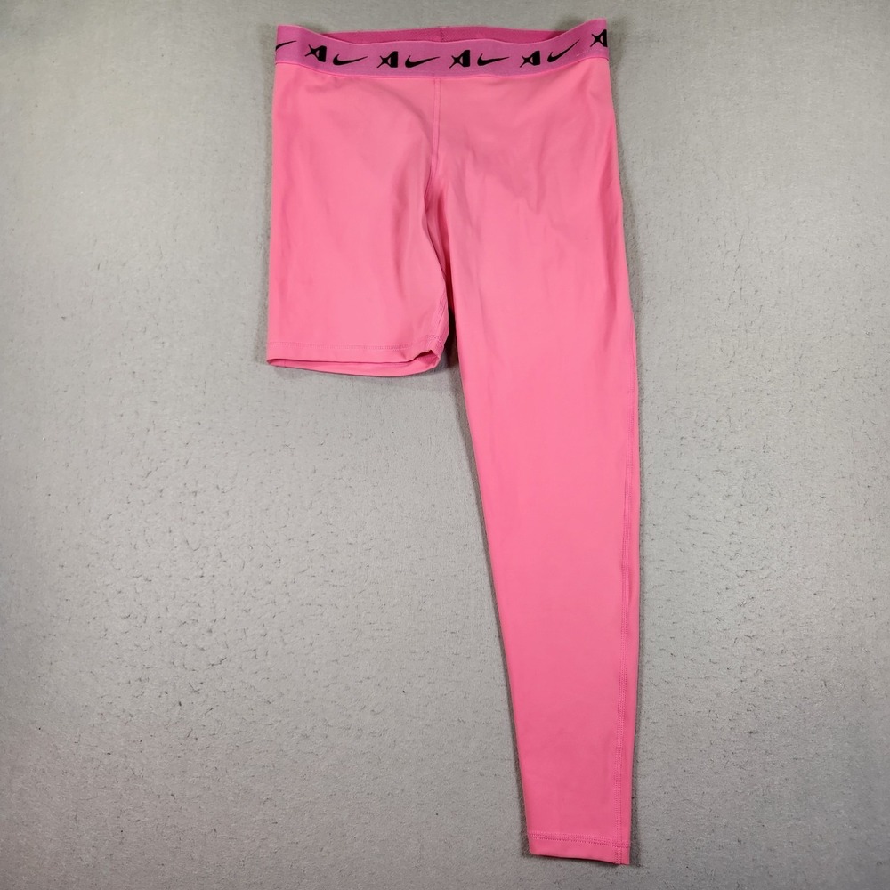 Women's Size L Nike Dri-Fit Pro A'Ja Wilson Pink Leggings Asymmetrical NWT
